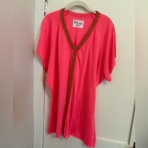 Pitusa Hot Pink Mini Tunic Cover Up